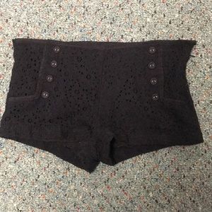 Black Lace Shorts